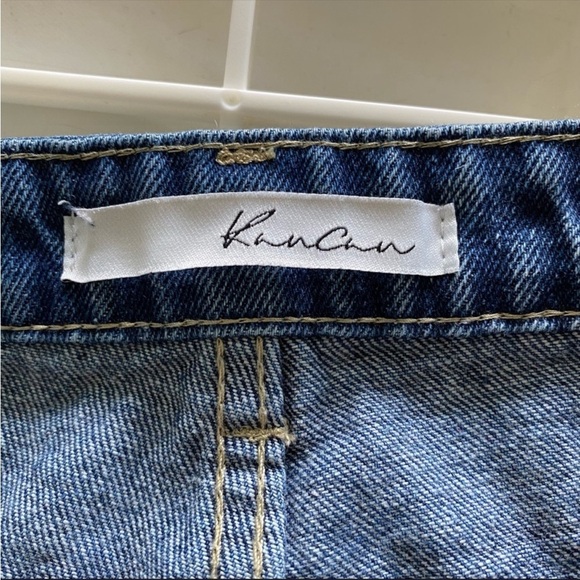 KanCan Medium Wash Ripped Distressed Denim Jean Cutoff Shorts S - Picture 7 of 7